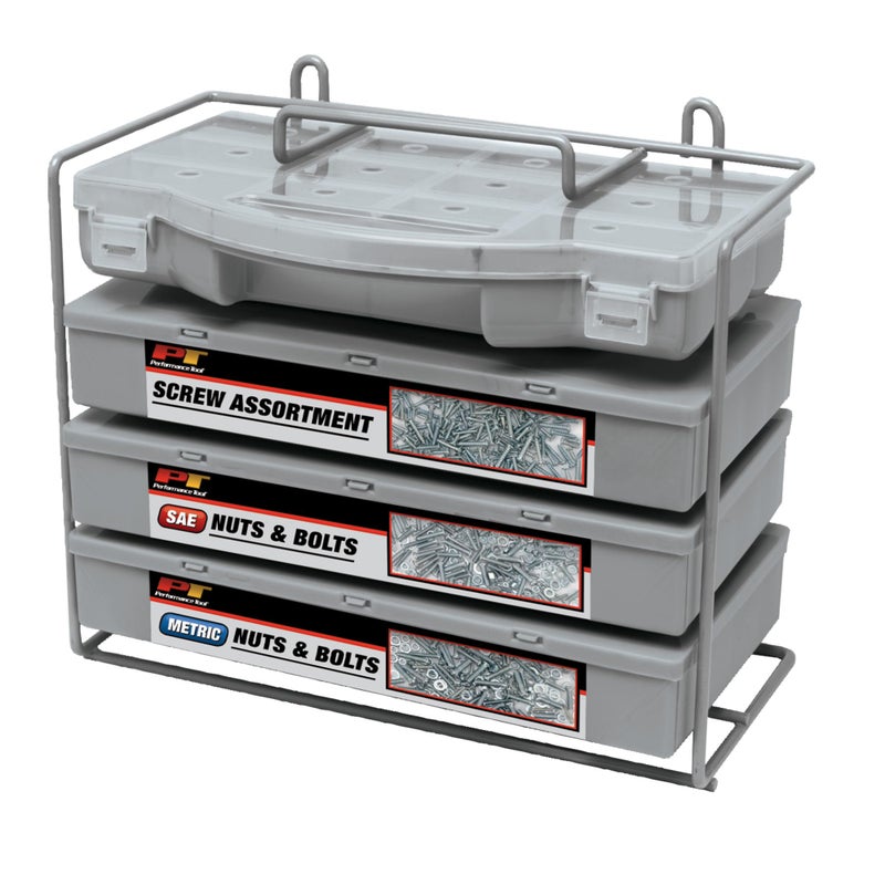 Performance Tool W5226 SEA/Metric Nut and Bolt Assortment with Case, 1,200 pieces - Image 1
